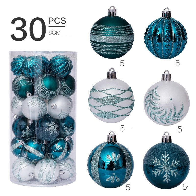 Christmas Decorations 6cm Shaped Painted Christmas Ball Set