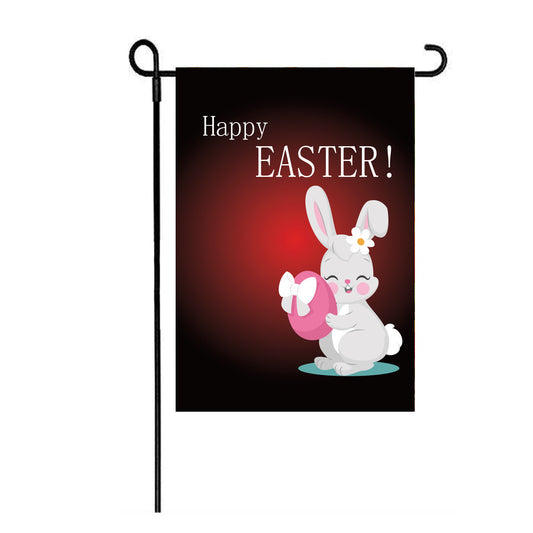 Burlap Easter Bunny Garden Flag