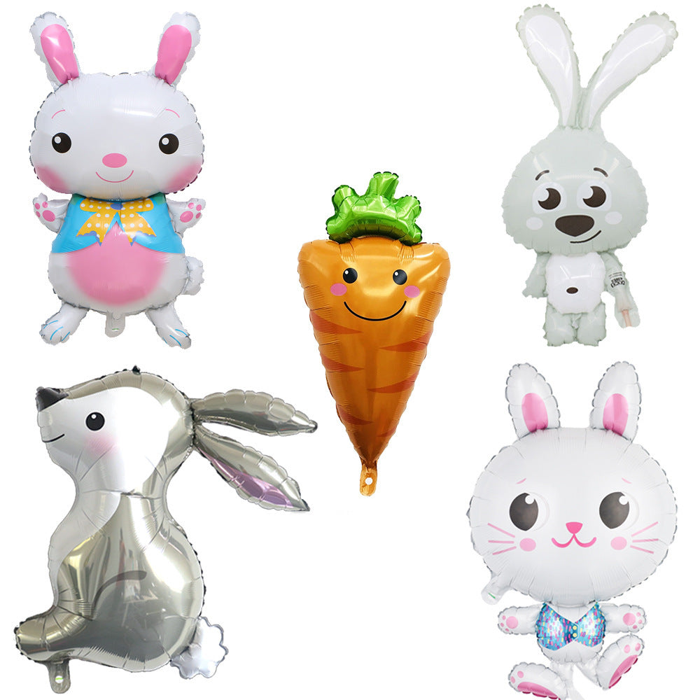 Easter Rabbit Cartoon Aluminum Balloon