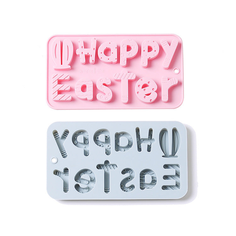 Happy Easter English Letters Silicone Mold