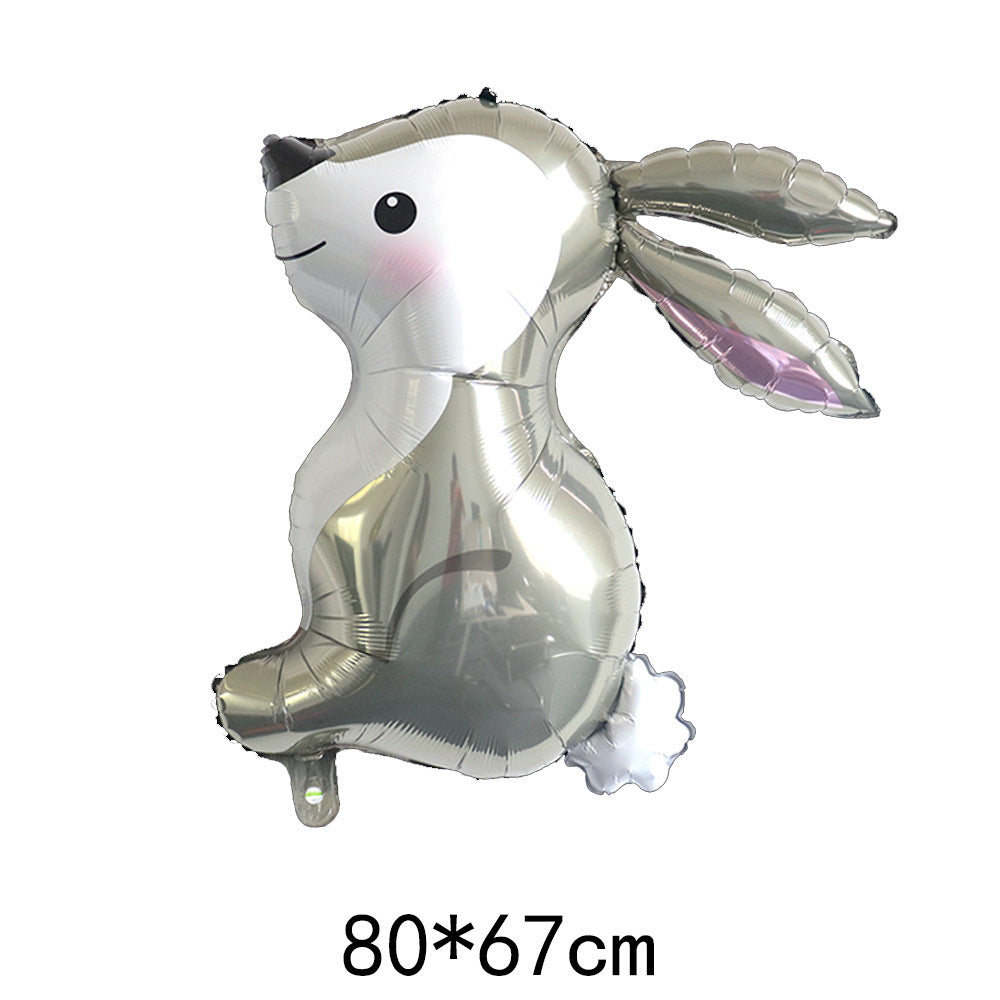 Easter Rabbit Cartoon Aluminum Balloon