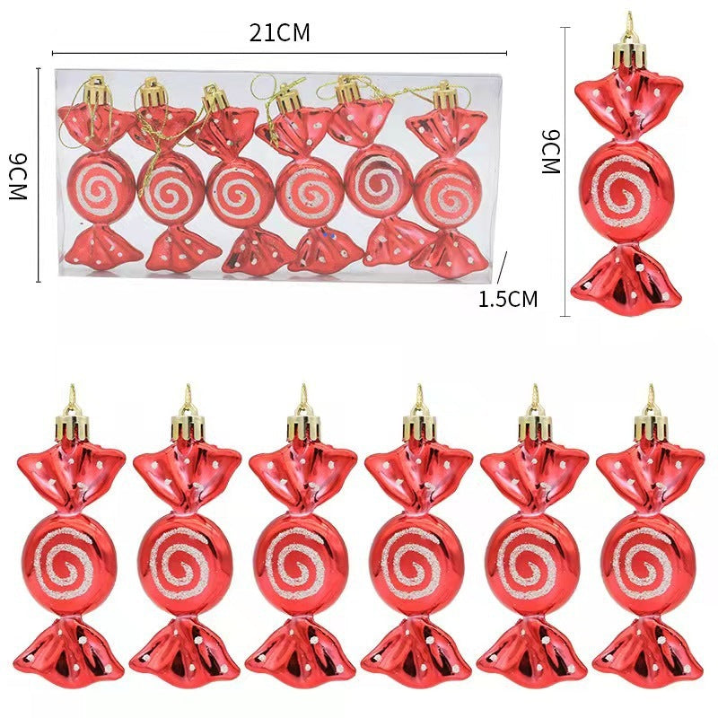 Christmas Decorations Christmas Polka Dot Flat Candy Pendant