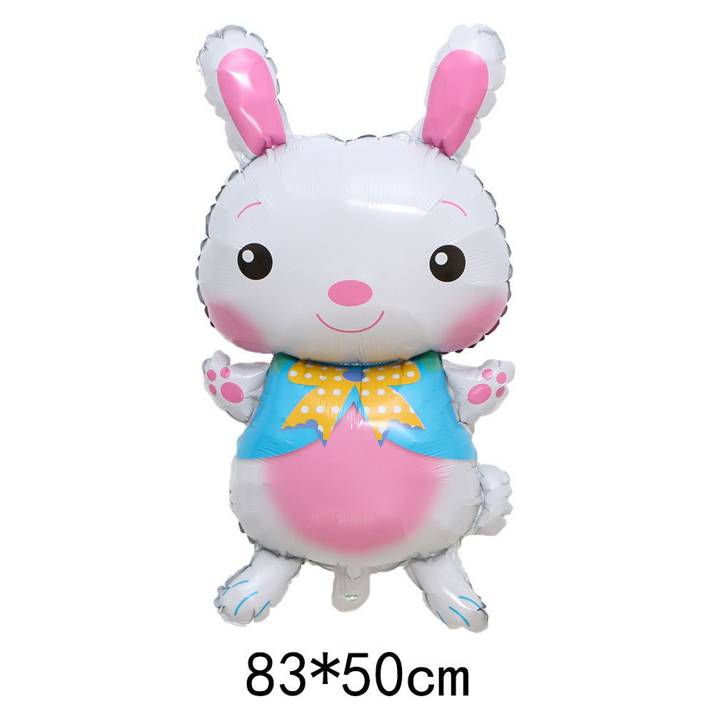 Easter Rabbit Cartoon Aluminum Balloon