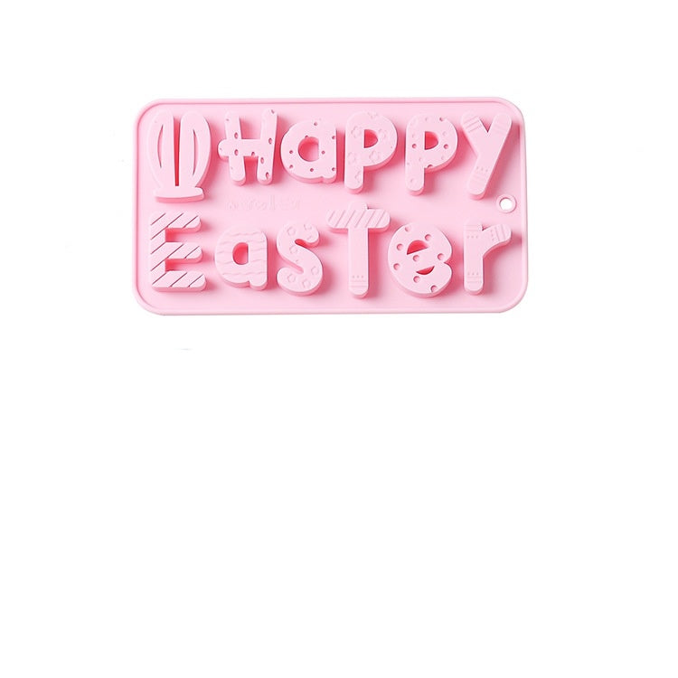 Happy Easter English Letters Silicone Mold