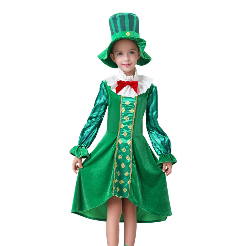 Children's St Patrick's Day Ethnic Style Irish Cosplay Costume