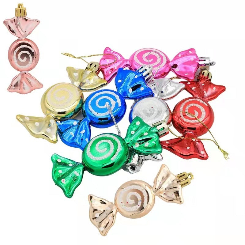 Christmas Decorations Christmas Polka Dot Flat Candy Pendant