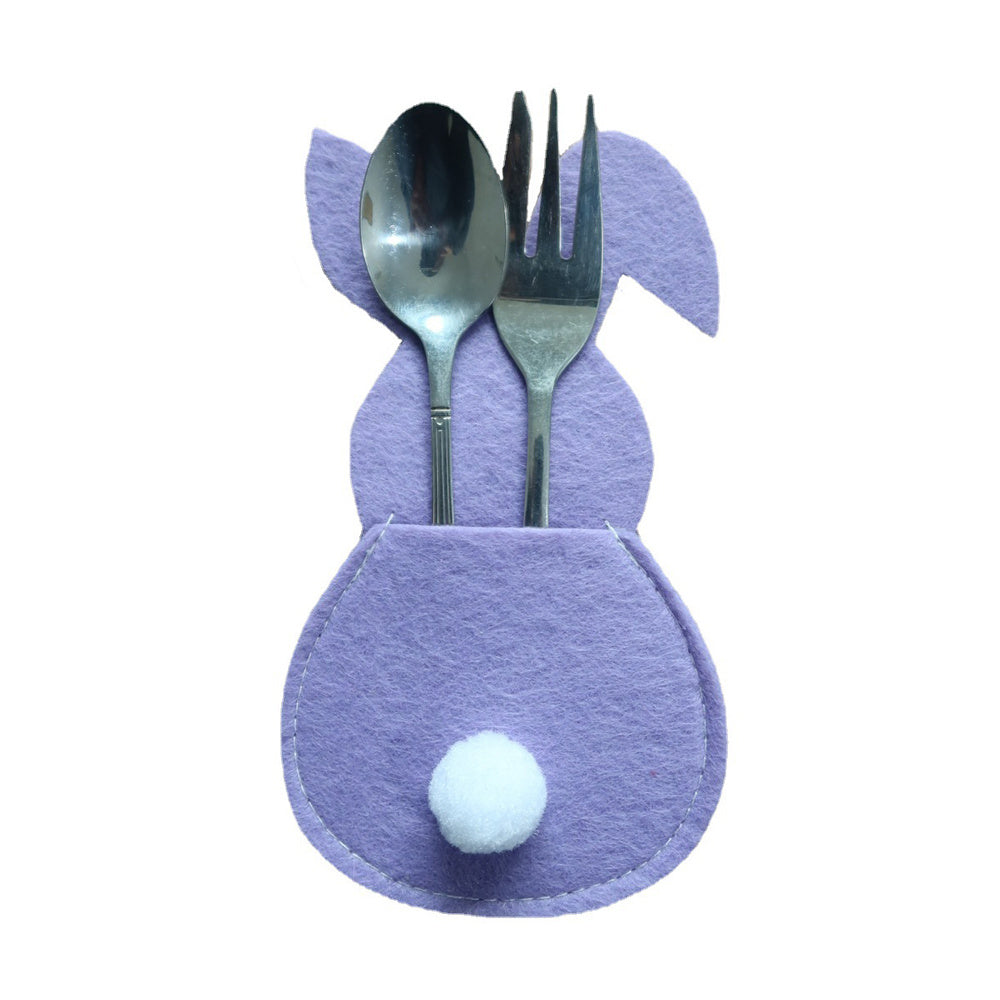 Easter Rabbit Felt Tableware Storage Bag