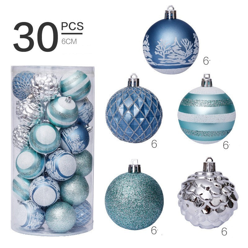 Christmas Decorations 6cm Shaped Painted Christmas Ball Set